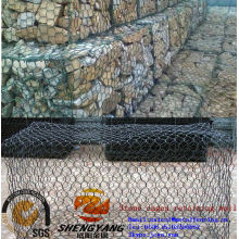 Control flood strong PVC coated reno rock cages hexagonal wire woven gabion mesh barrier wall stone cages for retaining wall